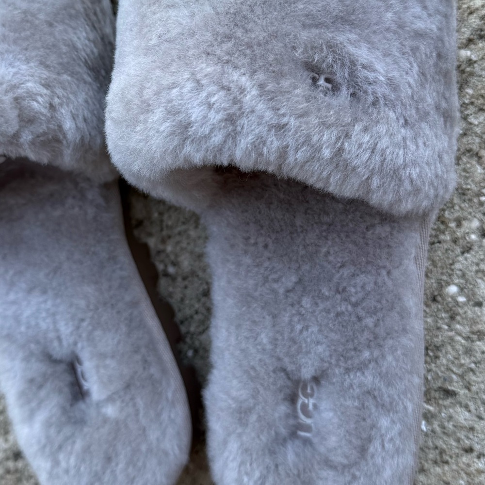 UGG Cozette Sheepskin Slide Slippers Oyster - Picture 3 of 7